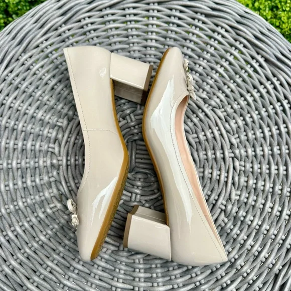 Kate Spade Beverly Bow Pump Patent Tusk Sz 7.5 - Picture 4 of 10